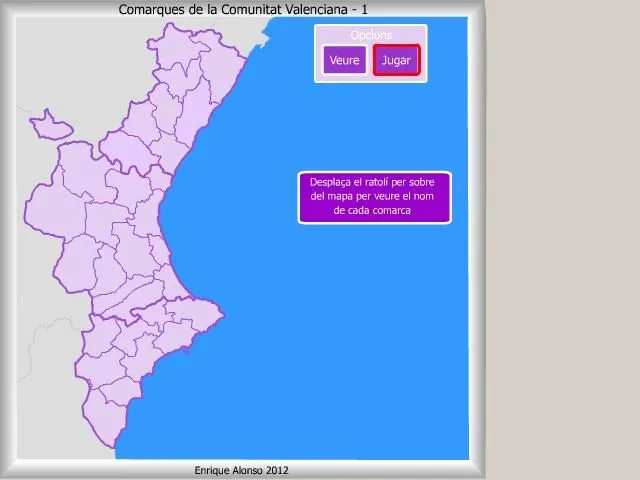 Mapa interactiu de la Comunitat Valenciana Comarques de la ...