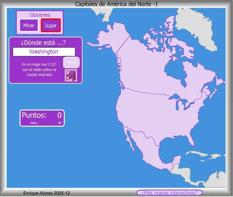 Mapa interactivo de América del Norte Capitales de América del ...