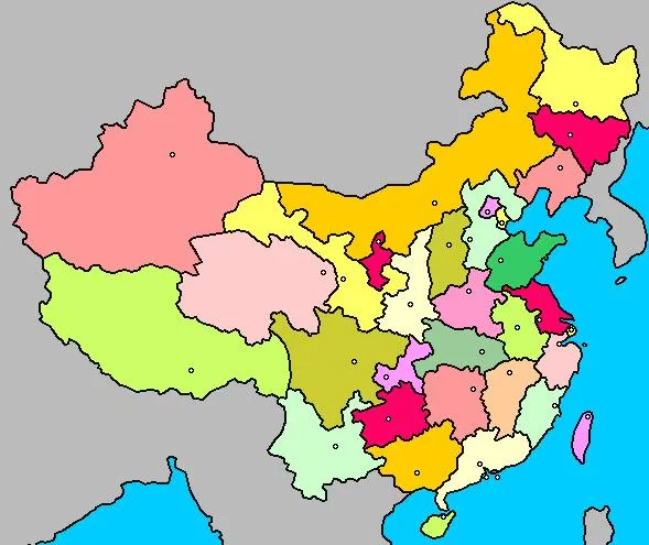 Mapa interactivo de China: división política y capitales ...