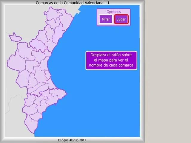 Mapa interactivo de la Comunidad Valenciana Comarcas de la ...