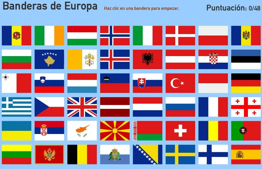 Mapa interactivo de Europa Banderas de Europa. Toporopa - Mapas ...