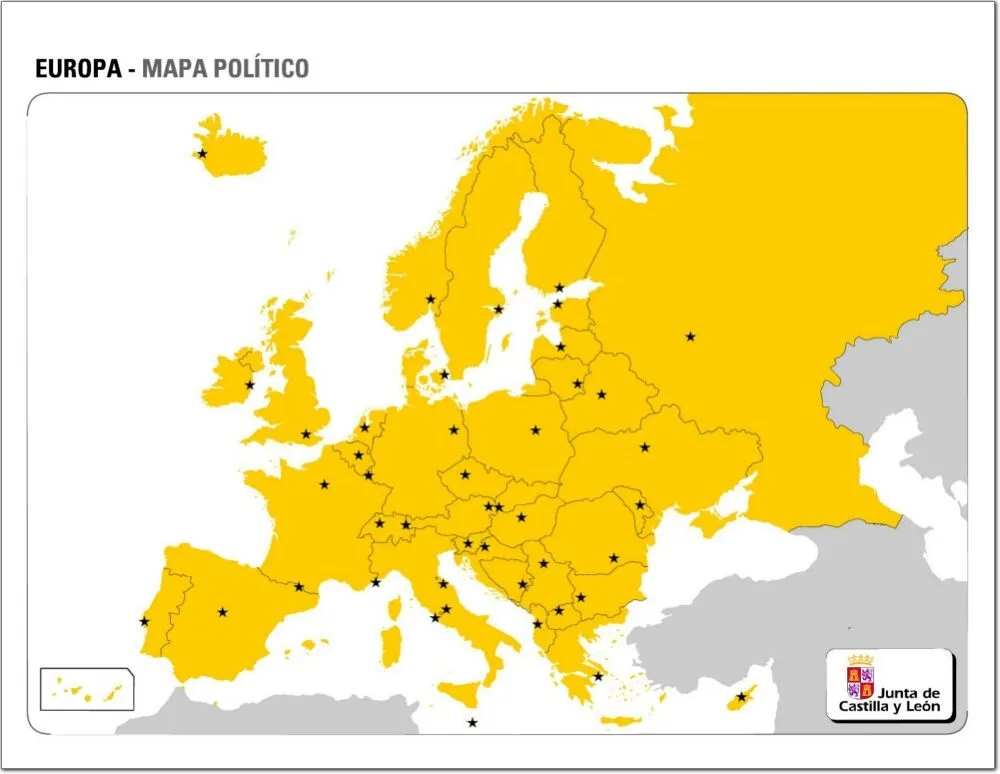 Mapa interactivo de Europa Ciudades de Europa Junior. Juegos ...