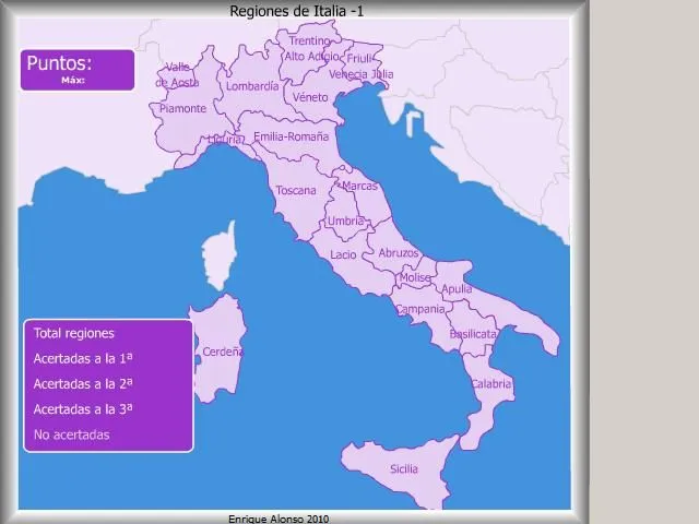 Mapa interactivo de Italia Regiones de Italia. ¿Dónde está ...