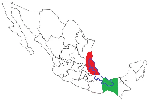 mapa de mexico sin nombres