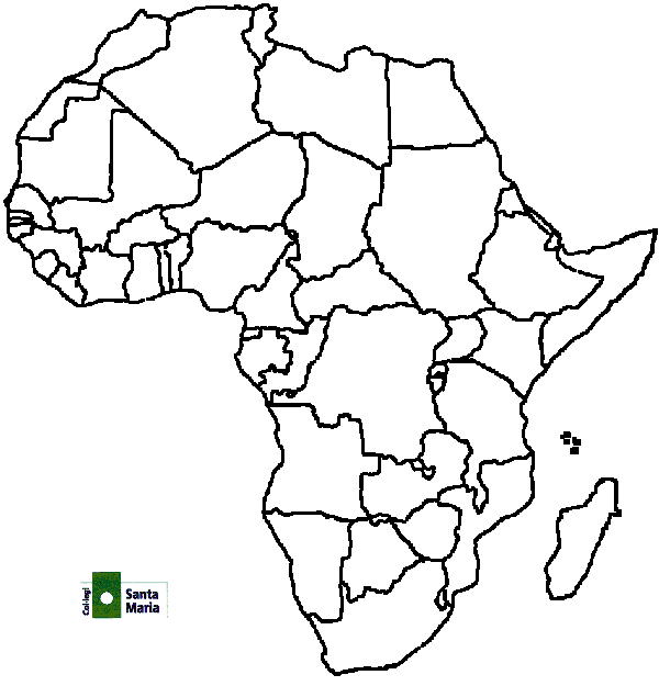 Mapa de africa para colorear - Imagui