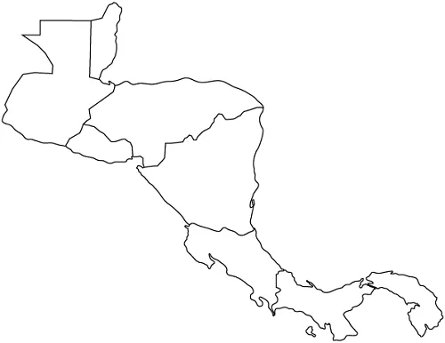 Mapa mudo de América Central - America Central