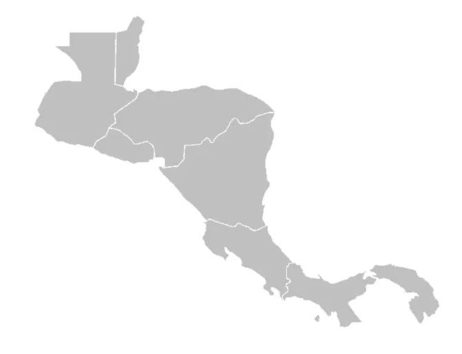 Mapa Mudo de América Central - Tamaño completo