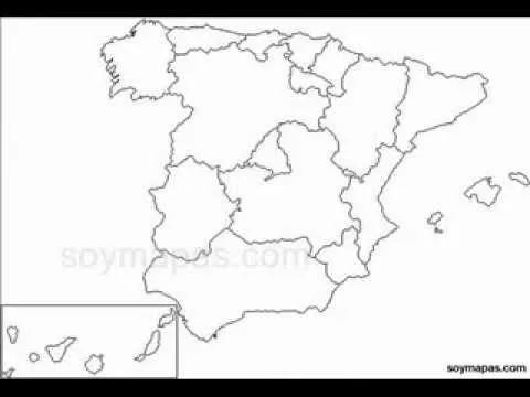 Mapa Mudo de España (dividido por provincias) - YouTube