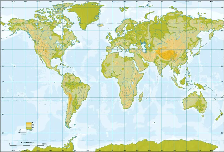 Mapasmundi físicos mudos para imprimir - Imagui