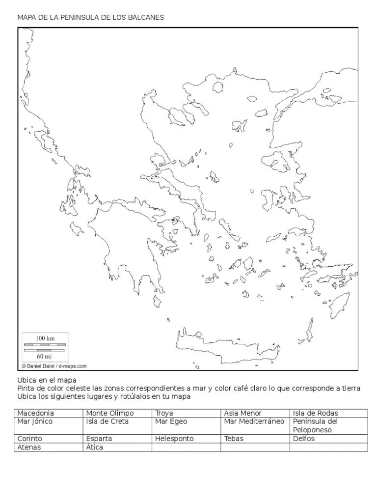 Mapa Mudo Grecia | PDF