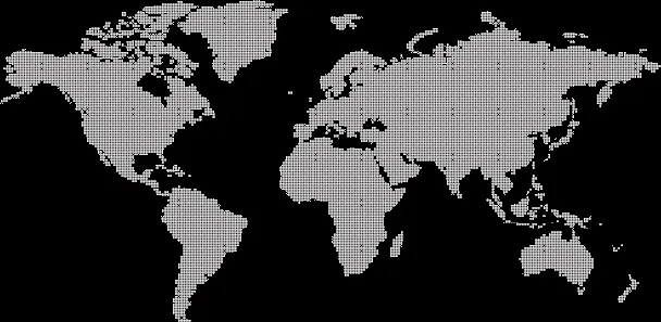 Mapa del mundo realizado con puntos | CosasSencillas.Com