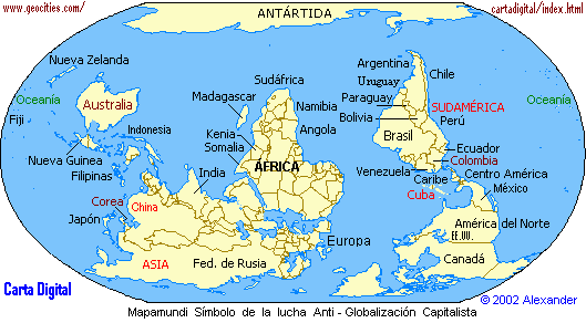 Mapa mundi con nombres de continentes - Imagui