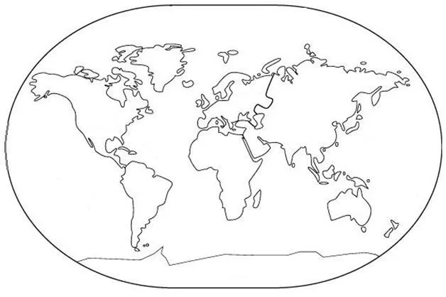 Mapamundi de 5 y 7 continentes | Colorear | Montessori DIY | Pinterest