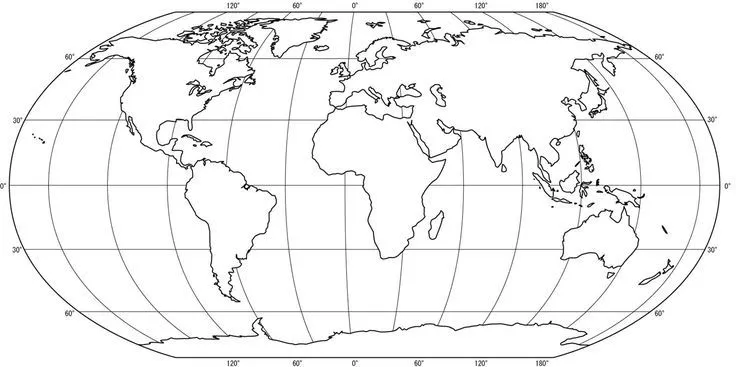 Mapa Mundi con paralelos y meridianos | escolar | Pinterest ...