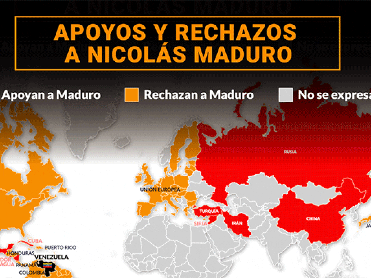 El mapa mundial de apoyos y rechazos al régimen de Nicolás Maduro en  Venezuela - Infobae