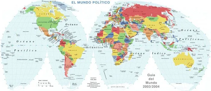 Mapa mundial, mapamundi, mapa del mundo, atlas, politico, fisico, mudo