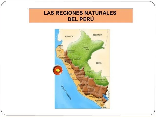 Mapa del Perú y sus regiones naturales - Imagui