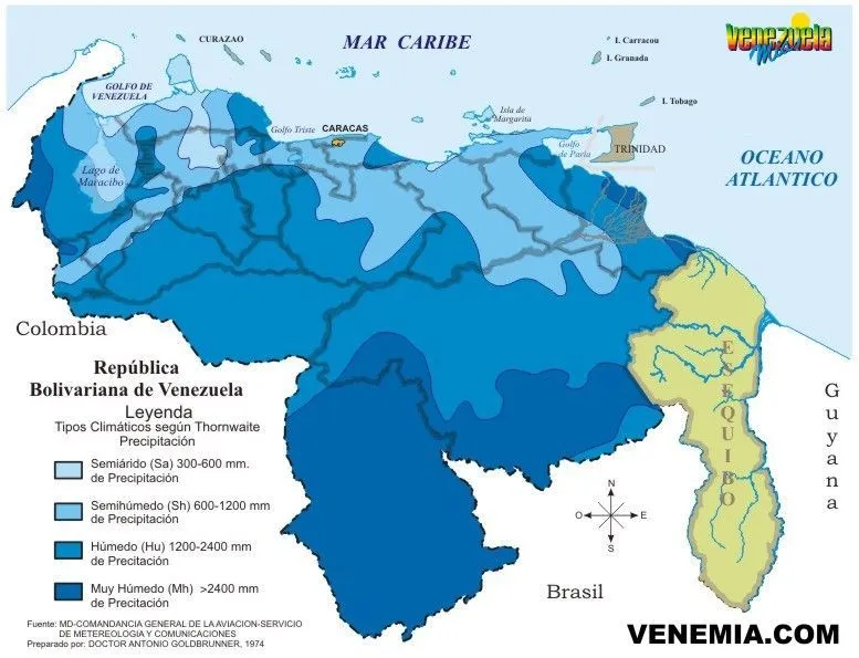Mapa de Pisos de Precipacion | Mapa de venezuela, Venezuela, Mapas