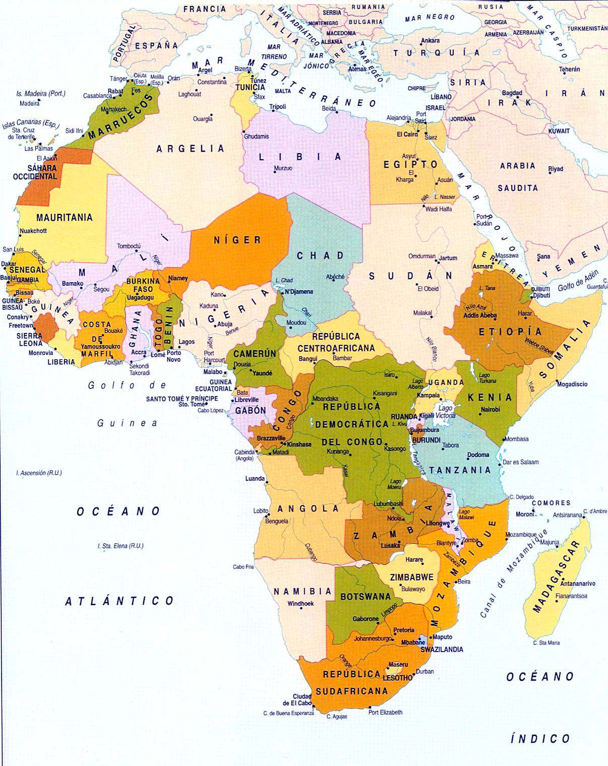 MAPA politico africa Grande oceania asia america europa online MAPA politico africa Grande oceania asia america europa online