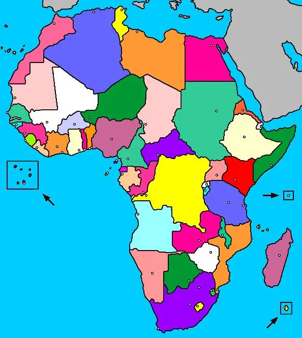 Mapa interactivo de África: países y capitales (luventicus.org ...