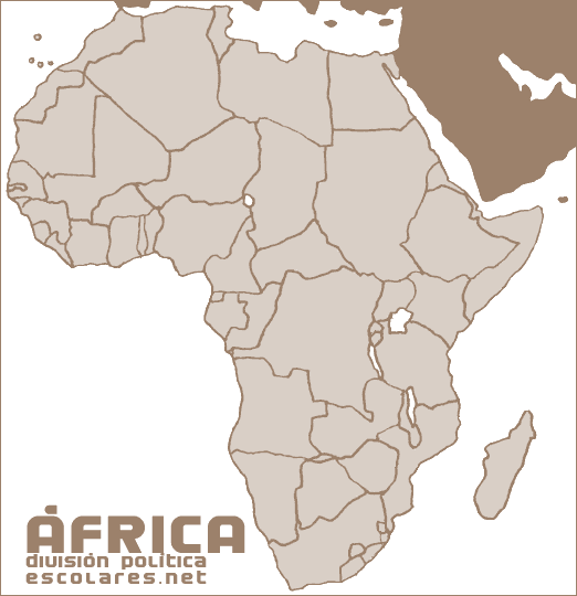 Dibujo del continente africano fisico - Imagui