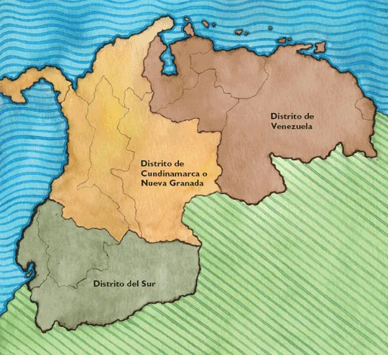 Mapa politico de la gran colombia - Imagui