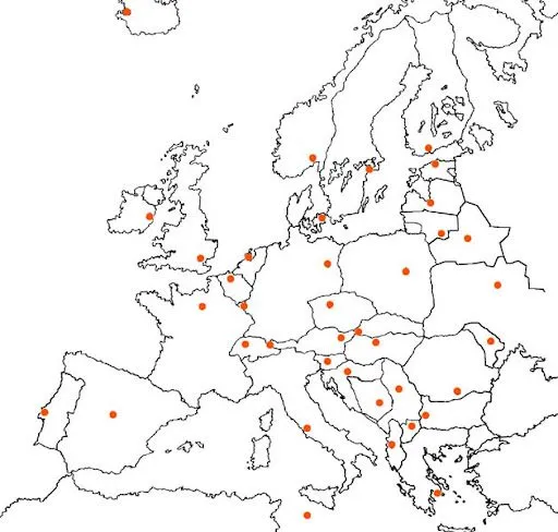 Croquis del mapa de europa en blanco - Imagui