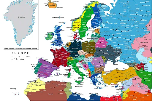 Mapa Político de Europa - LocuraViajes.com