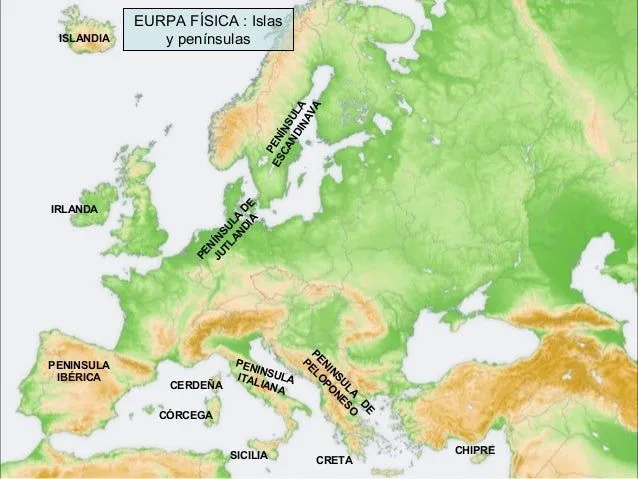 Mapa politico de europa con todas sus peninsulas - Imagui