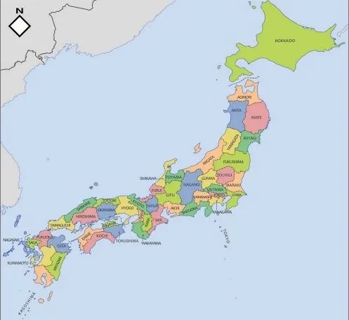 Mapa político de Japón para imprimir Mapa de prefecturas de Japón ... Mapa político de Japón para imprimir Mapa de prefecturas de Japón ...