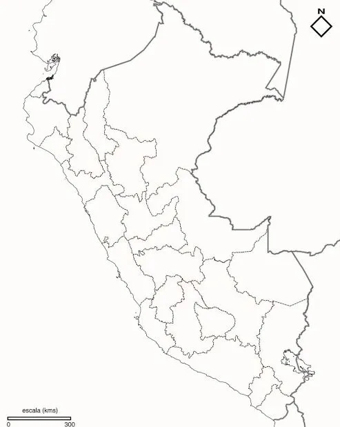 Mapa político mudo de Perú para imprimir Mapa de departamentos de ...