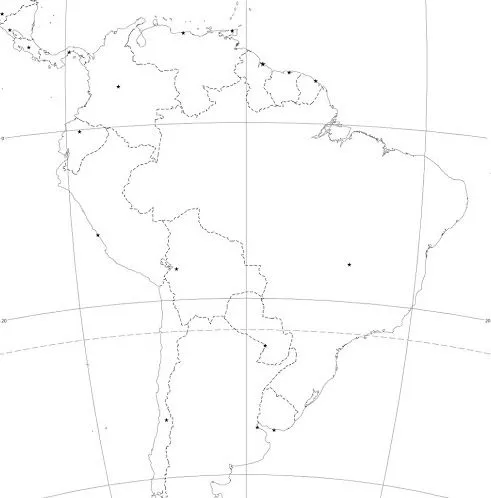 Mapa político mudo de Sudamérica para imprimir Mapa de países de ...
