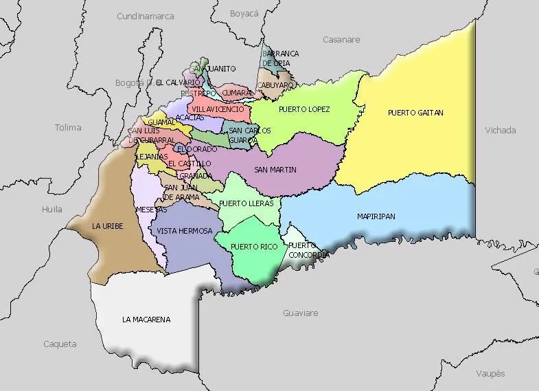 Mapa de la region amazonica con sus departamentos y capitales - Imagui