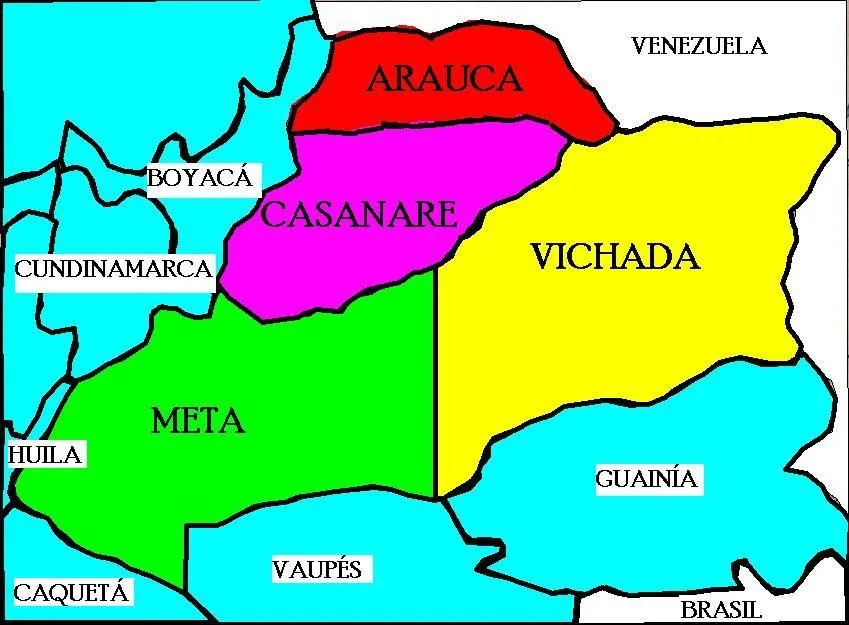 Mapa de la región pacifica con sus departamentos - Imagui