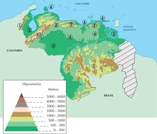 Mapa del relieve de venezuela - Imagui