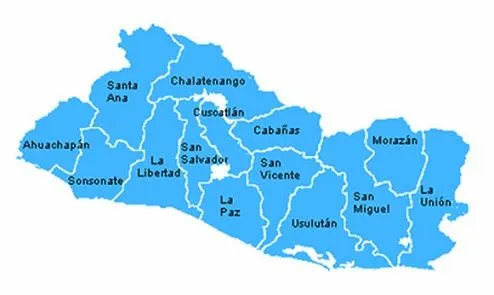 El mapa de El Salvador - Mapa de El Salvador