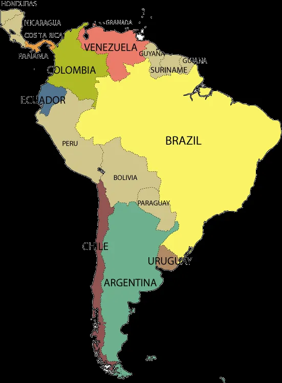 Mapa de sudamerica - Imagui