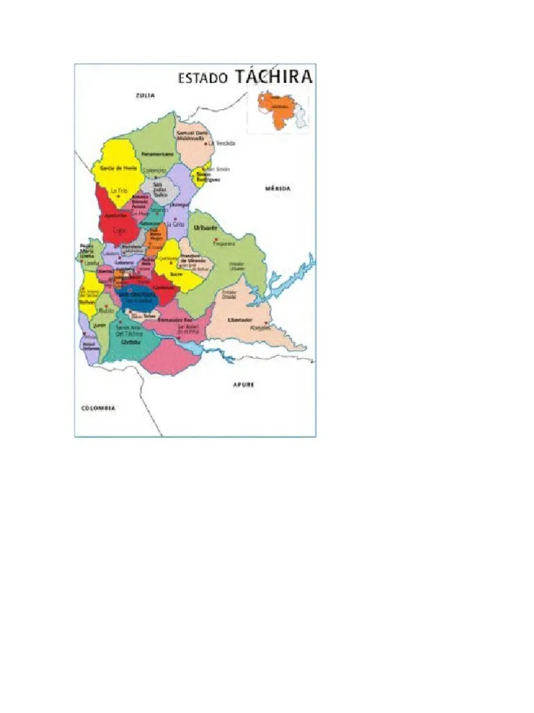 Mapa Del Estado Tachira | PDF