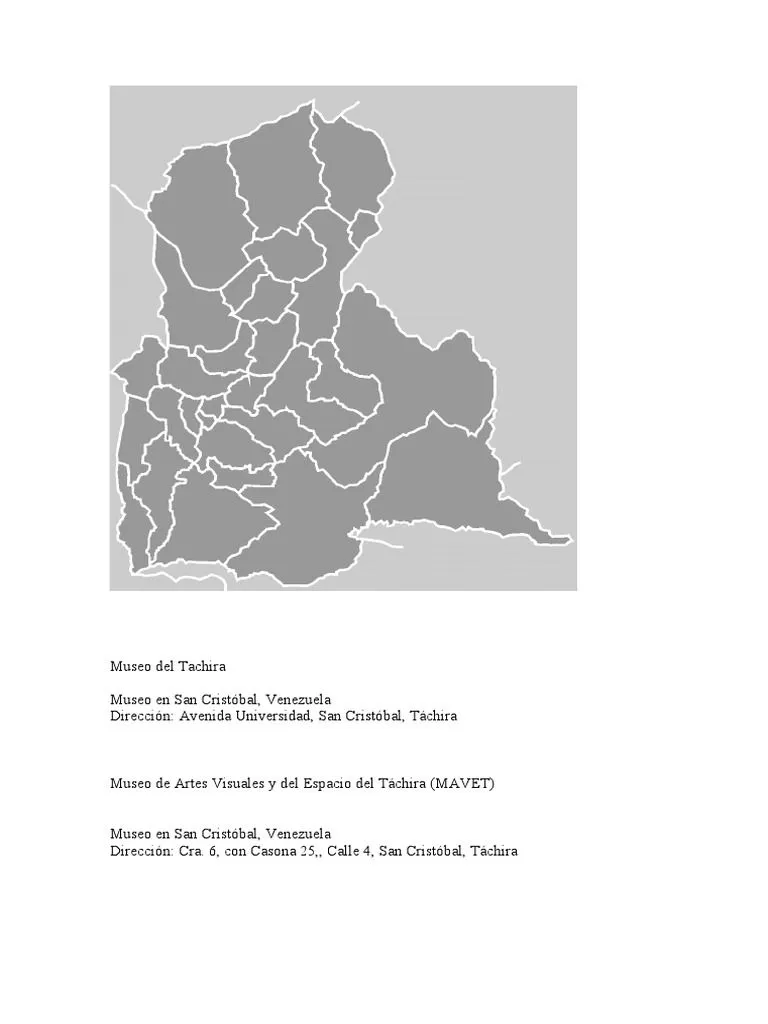 Mapa Del Estado Táchira | PDF | Toreo | anglicano