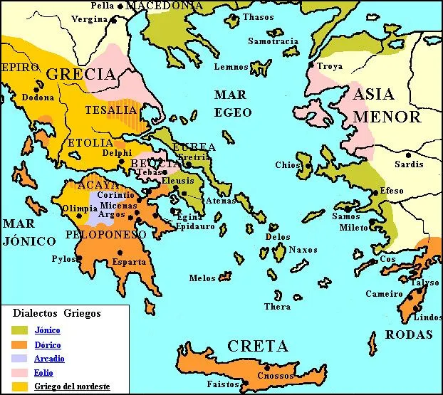 Mapa de las variantes de griego antiguo | Flickr - Photo Sharing!