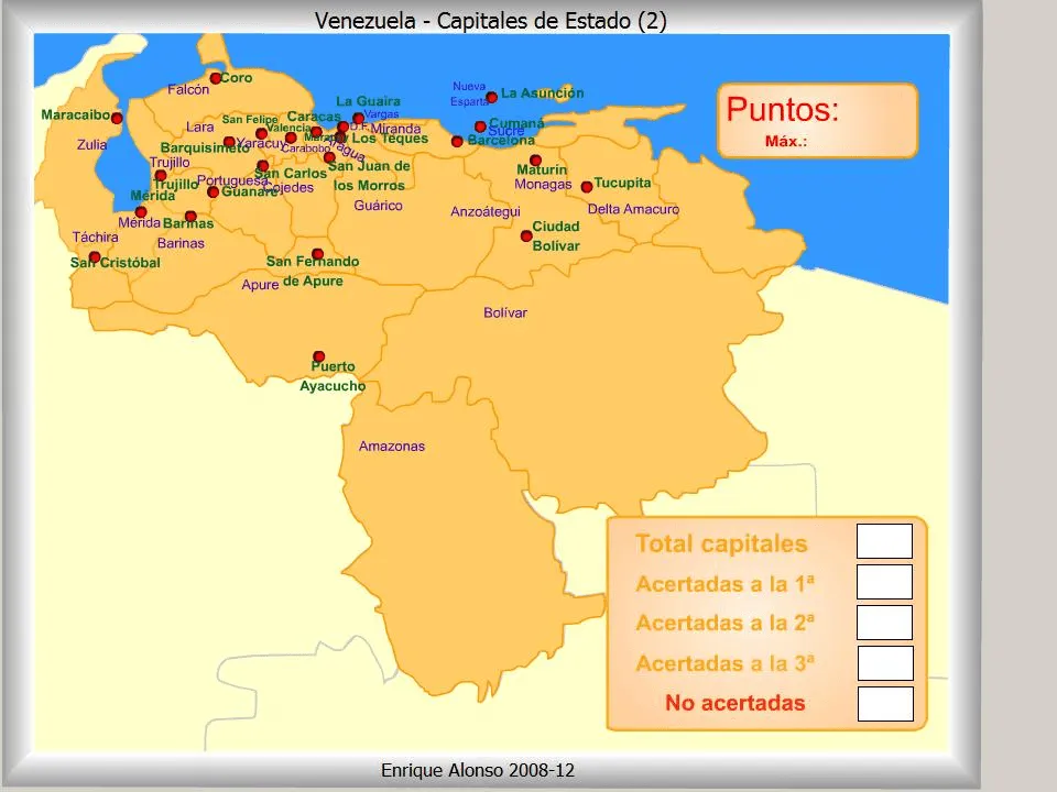 Mapa de Venezuela con sus estados y capitales - Mapa Físico, Geográfico,  Político, turístico y Temático. | Estados y capitales, Mapa de venezuela,  Mapa fisico