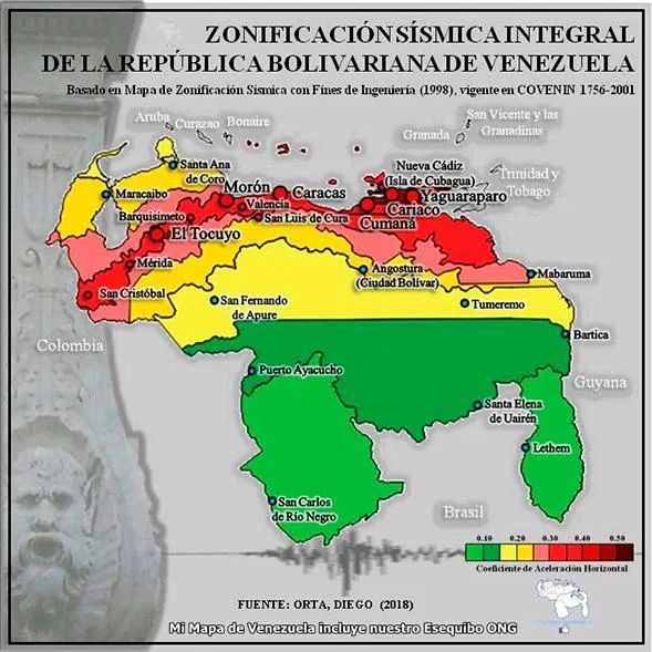 mapa de venezuela donde se indicad las principales zonas de terremotos y  volcanicas​ - Brainly.lat