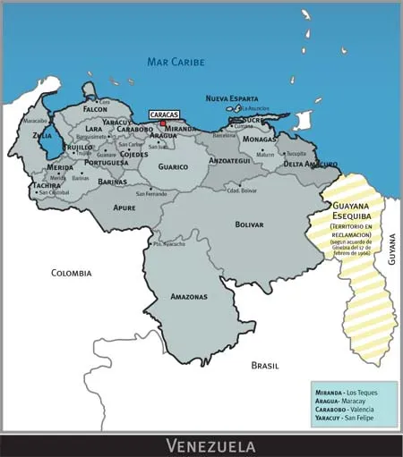Los limites del mapa de venezuela - Imagui