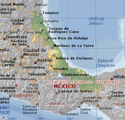 Mapas del estado de Veracruz con nombres y division poltica - Imagui