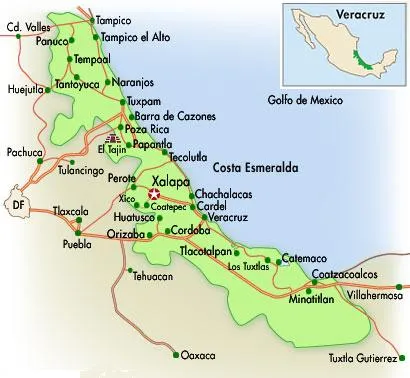 Mapa de Veracruz con nombre - Imagui
