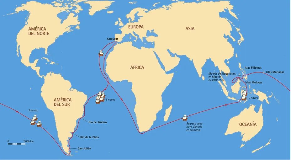El mapa del primer viaje de cristobal colon - Imagui
