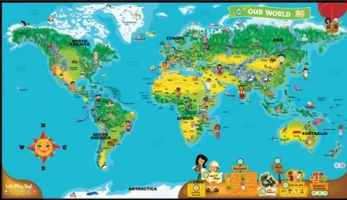 Mapamundi interactivo infantil - Paperblog