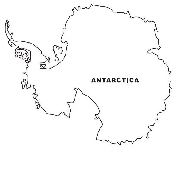 COLOREA TUS DIBUJOS: Mapa de Antártida para colorear