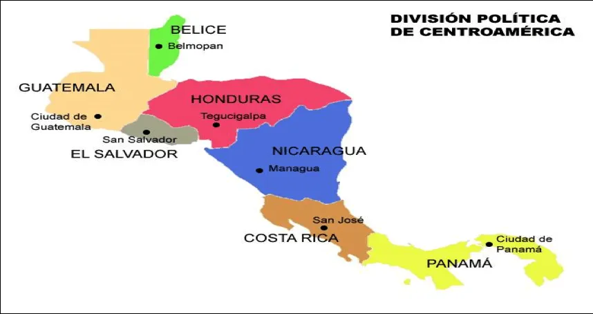 Imagenes del mapa de centro america - Imagui