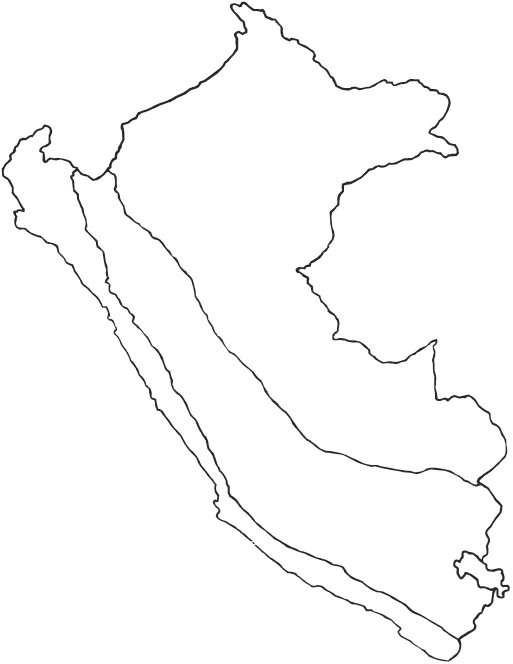 Mapas de la costa, la sierra y la selva del Perú para colorear ...